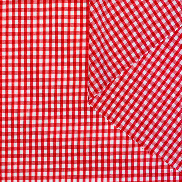 SMALL GINGHAM CHECK (3/8" X 5/16") COTTON MUSLIN