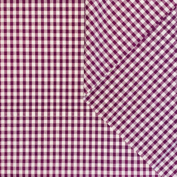 SMALL GINGHAM CHECK (3/8" X 5/16") COTTON MUSLIN