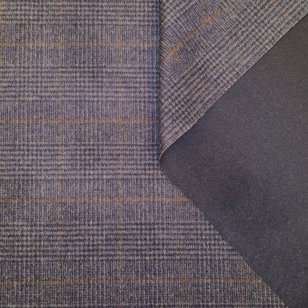 GLEN CHECK DOUBLE FACE WOOL BLEND