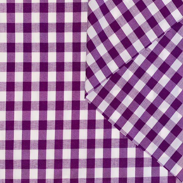 GINGHAM CHECK (1" X 1 3/8") COTTON MUSLIN